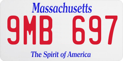 MA license plate 9MB697