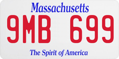 MA license plate 9MB699
