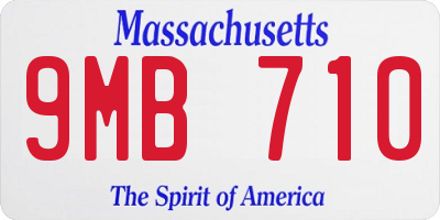 MA license plate 9MB710