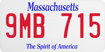MA license plate 9MB715