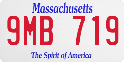 MA license plate 9MB719