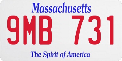 MA license plate 9MB731