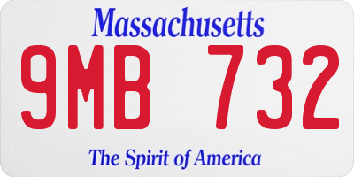MA license plate 9MB732