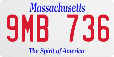 MA license plate 9MB736