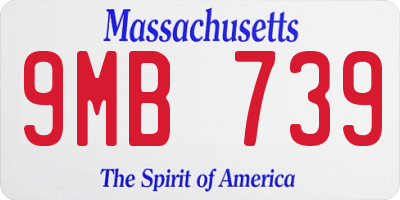 MA license plate 9MB739