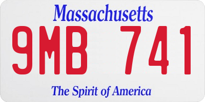 MA license plate 9MB741