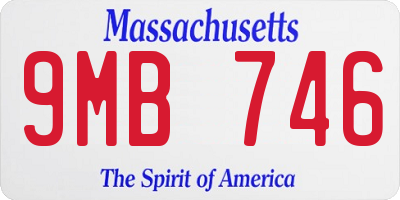 MA license plate 9MB746