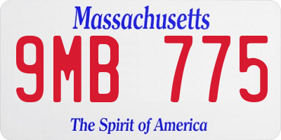 MA license plate 9MB775