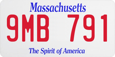 MA license plate 9MB791