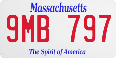 MA license plate 9MB797