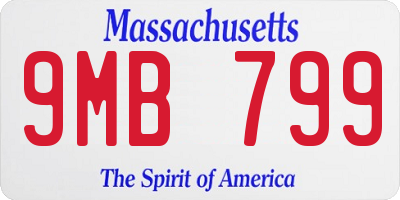 MA license plate 9MB799