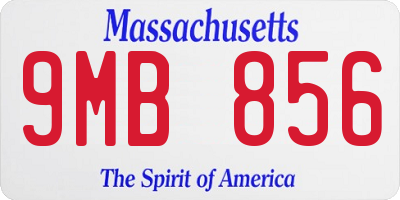MA license plate 9MB856