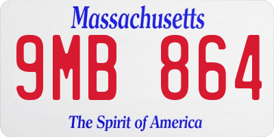 MA license plate 9MB864