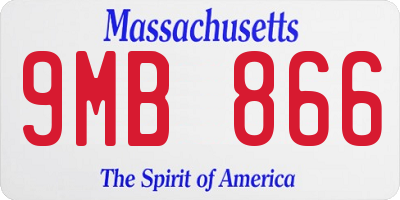 MA license plate 9MB866