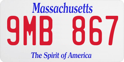 MA license plate 9MB867