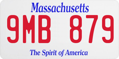 MA license plate 9MB879