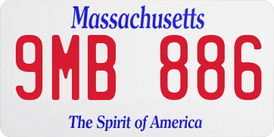 MA license plate 9MB886