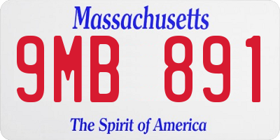 MA license plate 9MB891