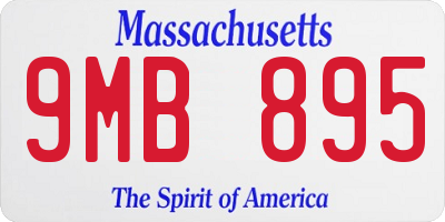 MA license plate 9MB895