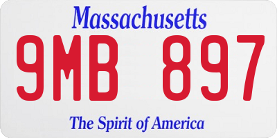 MA license plate 9MB897