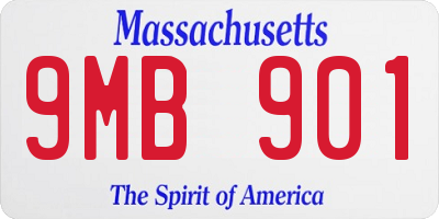 MA license plate 9MB901