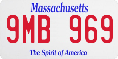 MA license plate 9MB969