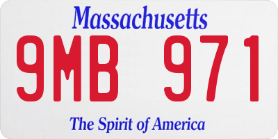 MA license plate 9MB971