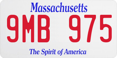 MA license plate 9MB975