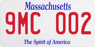MA license plate 9MC002