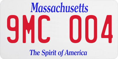 MA license plate 9MC004