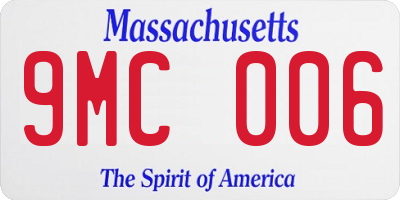 MA license plate 9MC006