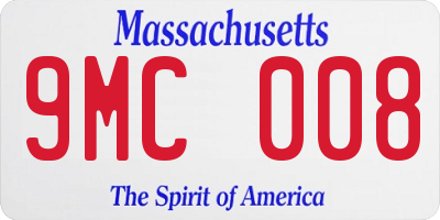 MA license plate 9MC008
