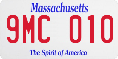 MA license plate 9MC010