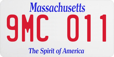 MA license plate 9MC011