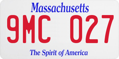MA license plate 9MC027