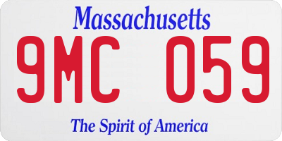 MA license plate 9MC059
