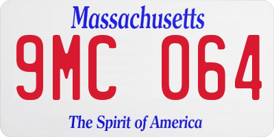 MA license plate 9MC064