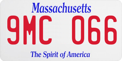 MA license plate 9MC066