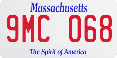 MA license plate 9MC068