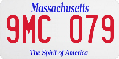 MA license plate 9MC079