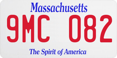 MA license plate 9MC082