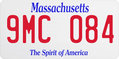 MA license plate 9MC084