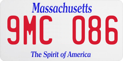 MA license plate 9MC086