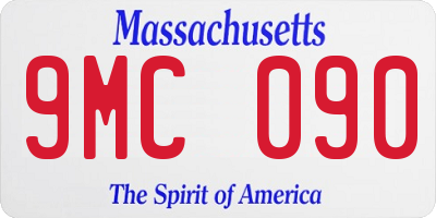MA license plate 9MC090