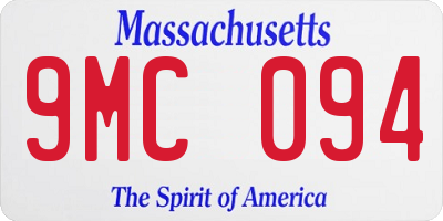 MA license plate 9MC094