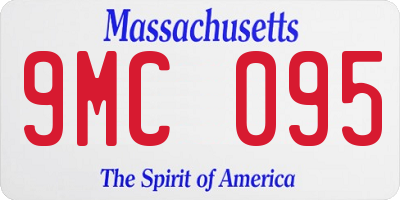 MA license plate 9MC095