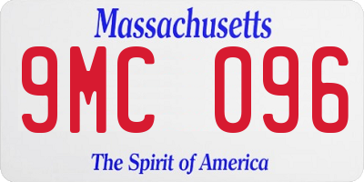 MA license plate 9MC096