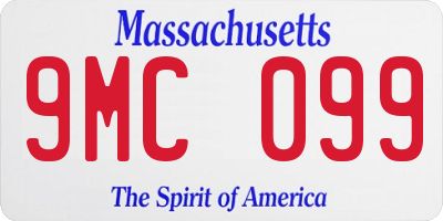 MA license plate 9MC099