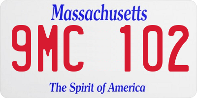 MA license plate 9MC102
