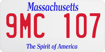 MA license plate 9MC107